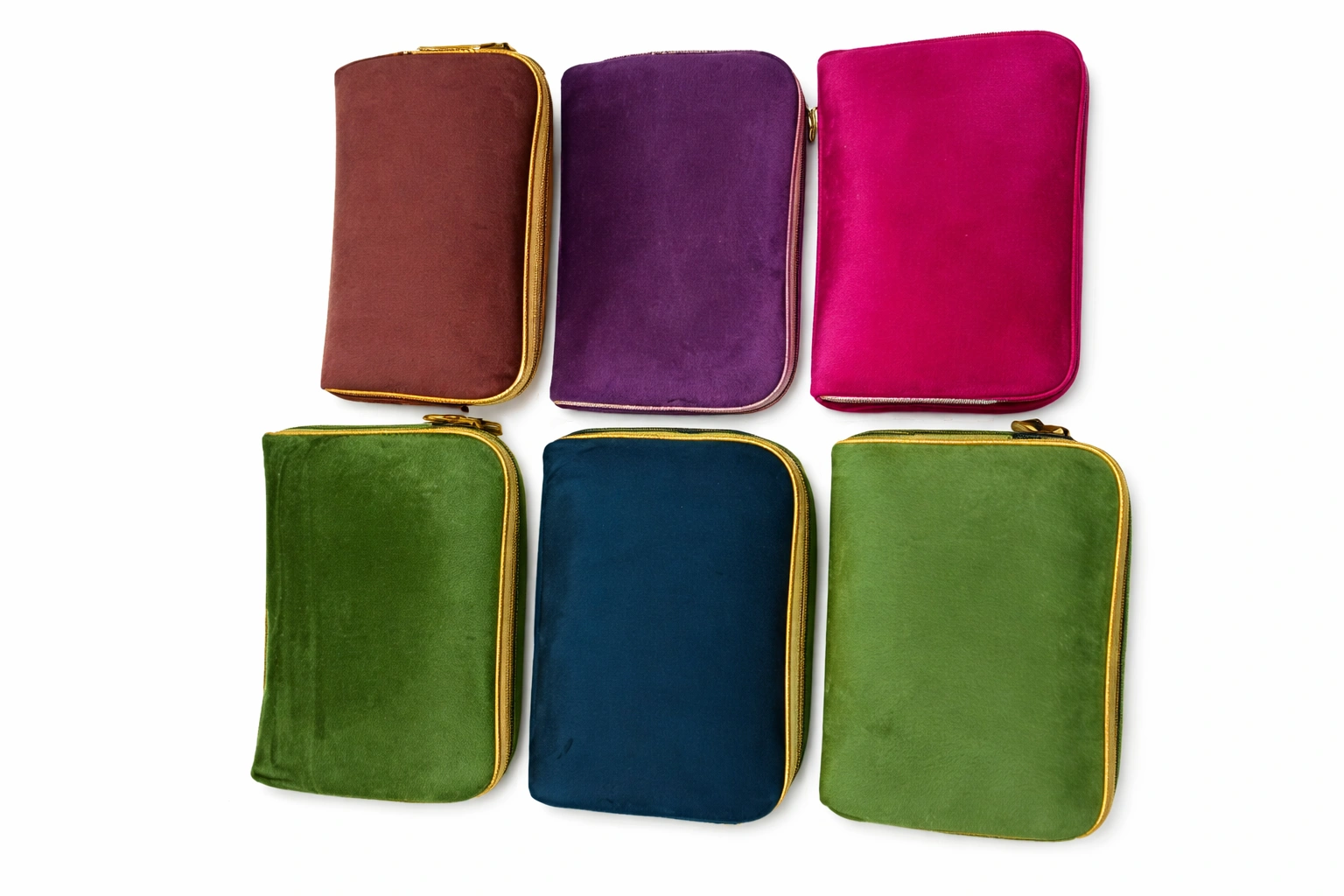 6.5Inch Pink Velvet Jewelry Pouches
