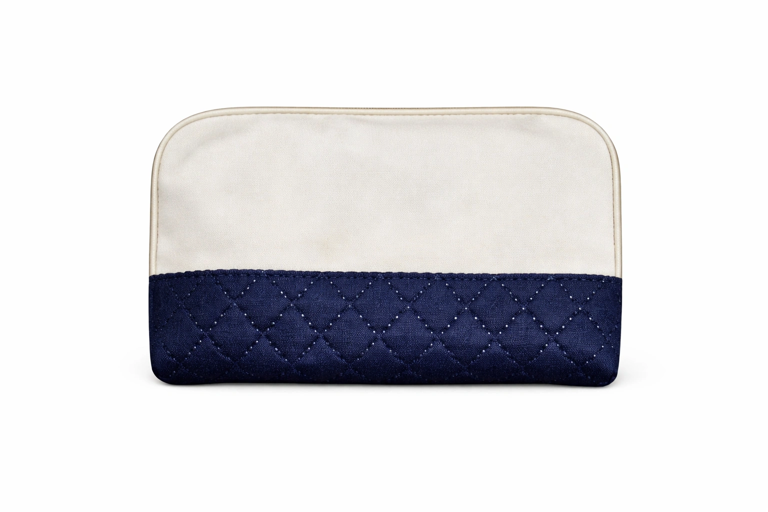 Rexine White Blue Jewelry Pouches