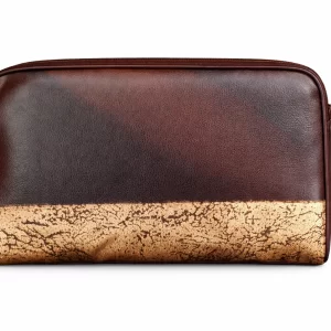 Dark Brown Rexine Jewelry Purse