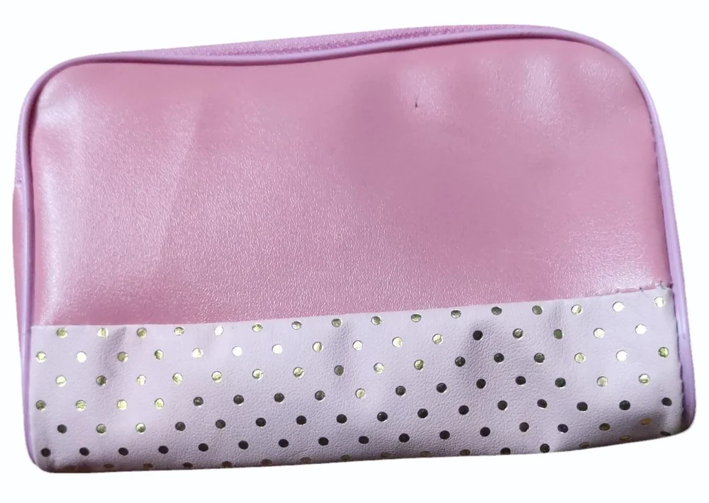 Pink Rexine Jewelry Pouches